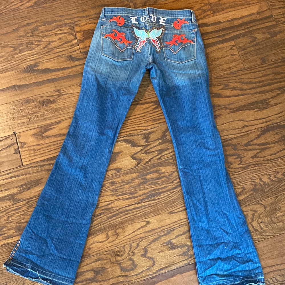 Embroidered Blue Jeans